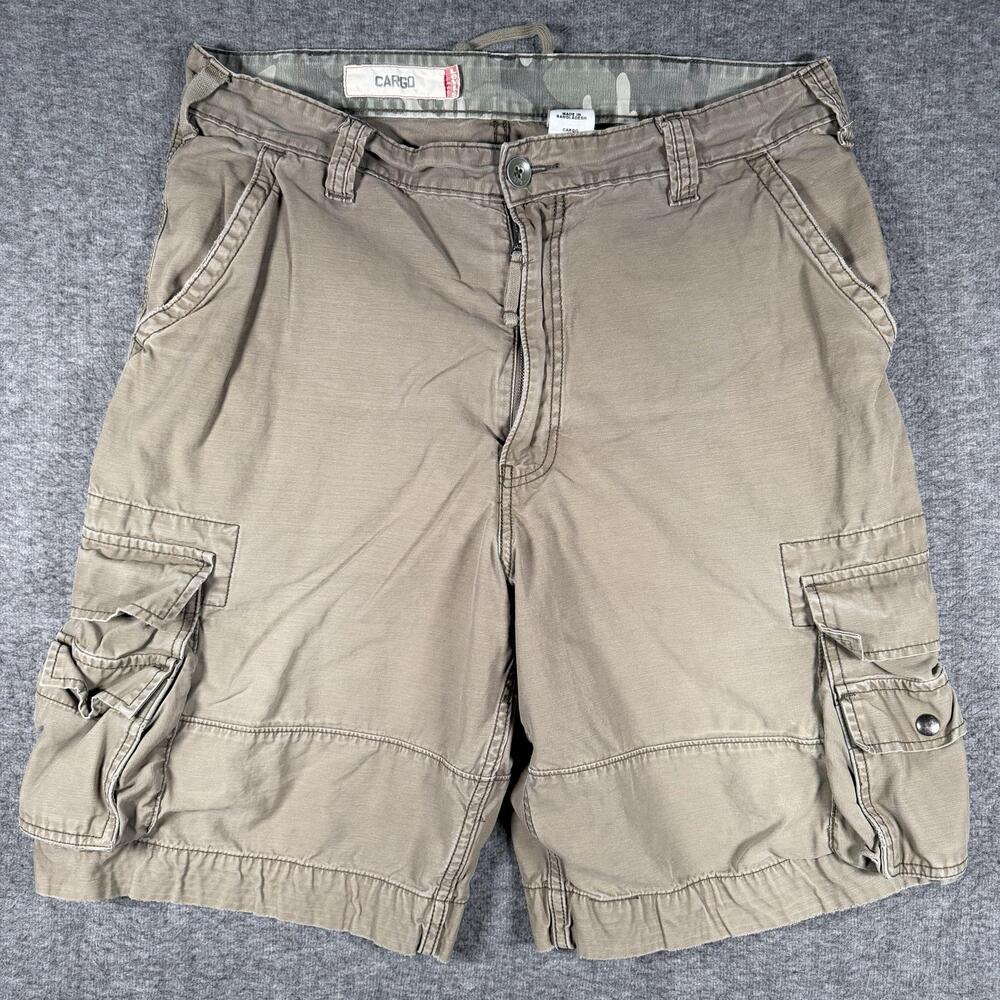 Levi's Cargo Shorts Mens 36 Khaki Tan Utility Pockets Casual Outdoor Hiking Camp